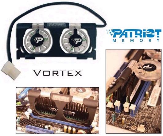 Patriot Vortex: пара вентиляторов для охлаждения памяти