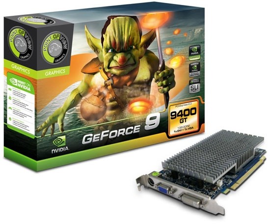 POV GeForce 9400 GT: разный объём памяти, два типа кулера