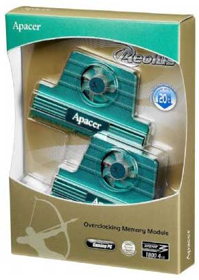Память Apacer Aeolus DDR3-1800/1600 в наборах по 4 Гб