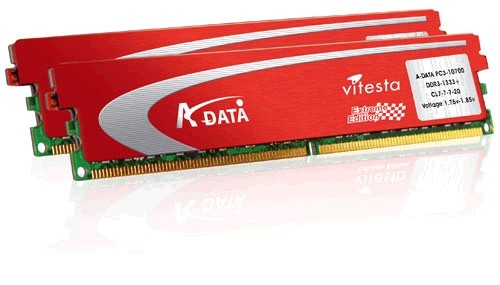 Память A-DATA Vitesta Plus DDR3-1333+ в наборах по 2 и 4 Гб