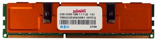 Модули памяти takeMS DDR3-1333/1066 для энтузиастов